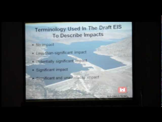 Isabella Lake Dam draft Environmental Impact Statement public presentation April 17, 2012