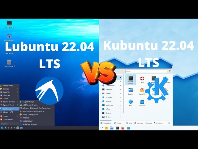 Lubuntu 22.04 LTS  vs  Kubuntu 22.04 LTS (RAM Consumption)
