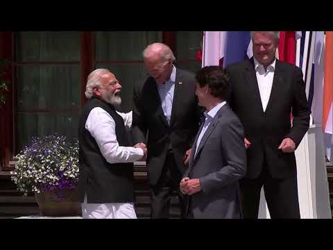 PM Modi with US President Joe Biden and PM Trudeau of Canada at  G7 Summit in Germany