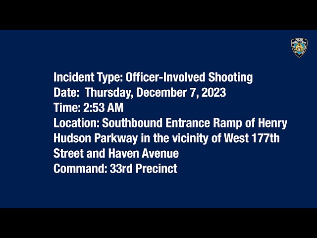 33rd Precinct Officer-Involved Shooting December 7, 2023