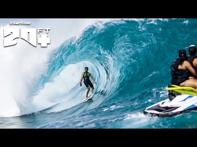 MASSIVE Waves in Tahiti | Red Bull Surfing x Surfline 20ft +