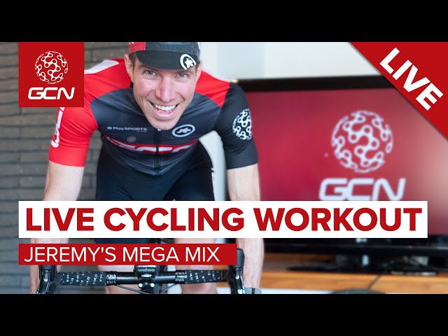 LIVE Cycling Workout Class | HIIT Training Session With Jeremy Powers' Mega Mix - StayHome and Cycle