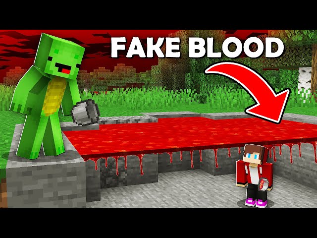 How BLOOD Speedrunner JJ Escape from Hunter Mikey ? Fake BLOOD WATER ! - (Maizen)