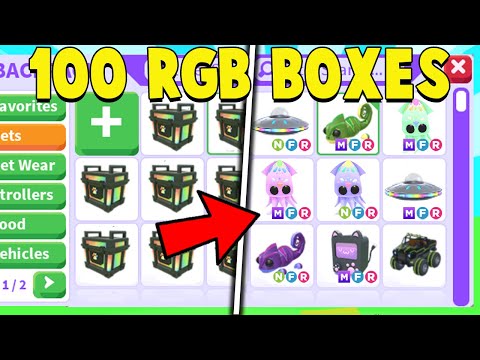 We OPENED 100 RGB BOXES in Adopt Me!