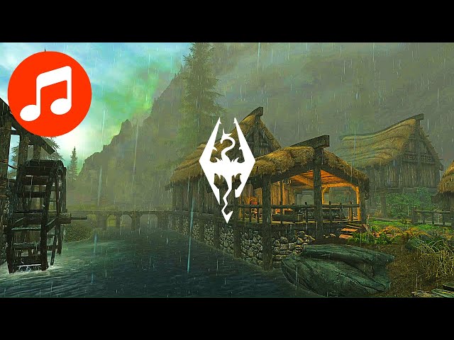 Relaxing SKYRIM Music 🎵 Riverwood Chill Mix