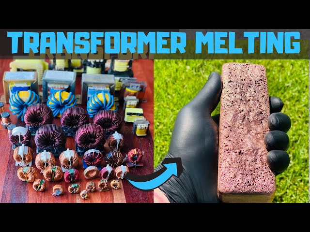 Big Copper Bar From Transformers , Inductors &  Inductors - ASMR Metal Melting - Trash To Treasure
