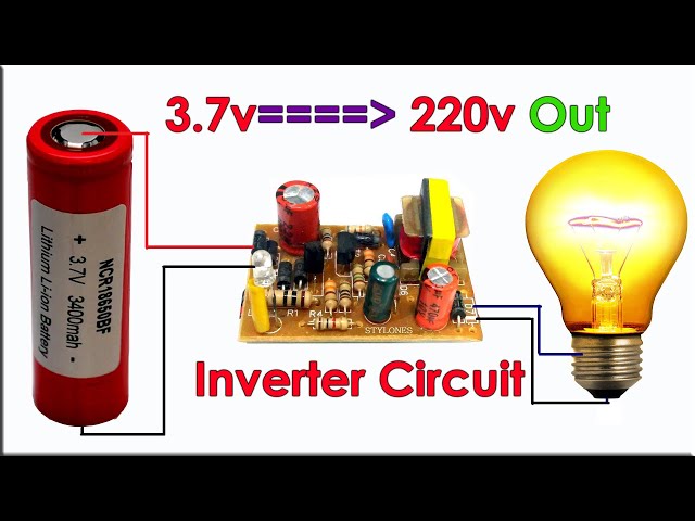 3.7v to AC 220v Inverter Circuit, How To Make Inverter Using Mobile Charger Transformer at home