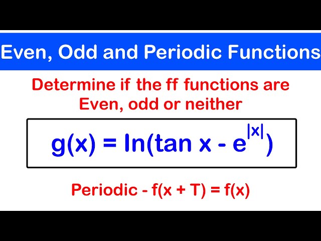 🔶12 - Even, Odd and Periodic Functions | Determine the Period of a function