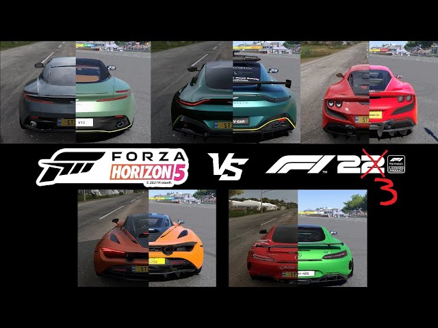 Supercars Comparison - F1 23 vs Forza Horizon 5
