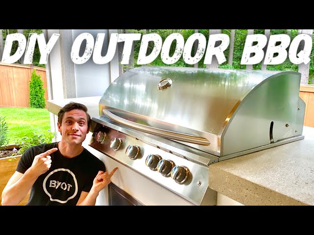 DIY BBQ GRILL STATION // How To Build An Outdoor Kitchen