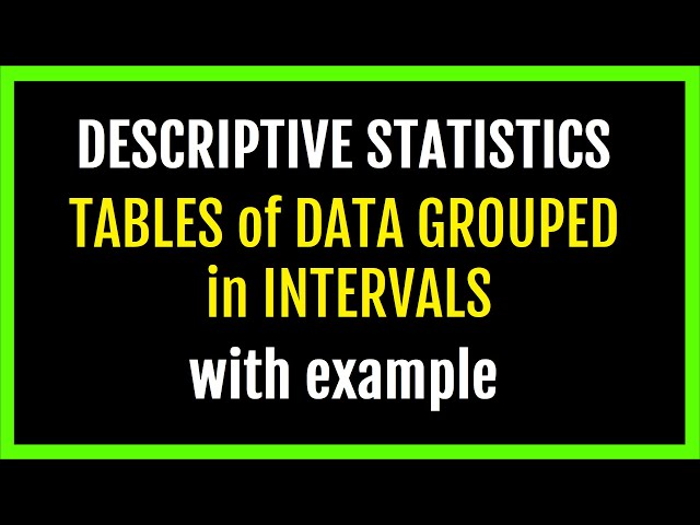 ✅ DESCRIPTIVE STATISTICS TABLES of DATA GROUPED in INTERVALS with example 📈 #statistics #data