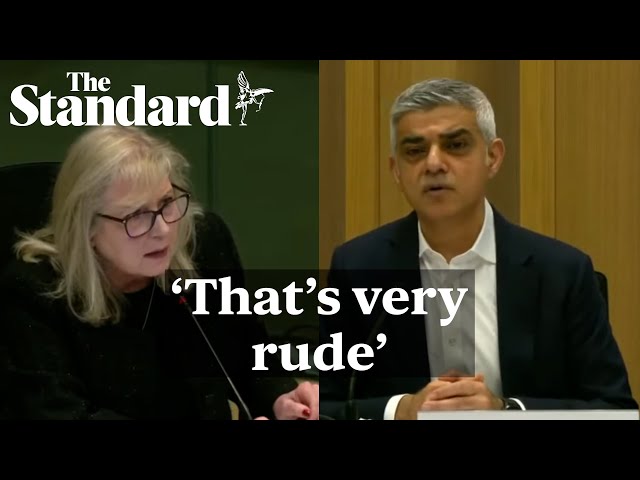 'Can you stop interrupting!?' Susan Hall gets angry during questions for London Mayor Sadiq Khan