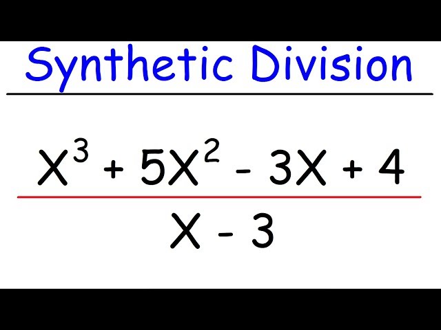 How To Use Synthetic Division on Any Polynomial!