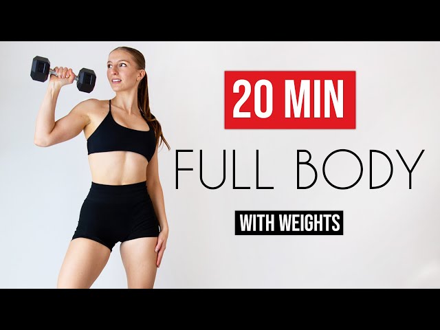 20 MIN FULL BODY STRENGTH & ENDURANCE - with weights, at home