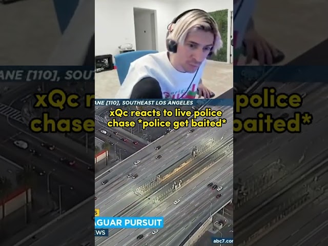 xQc reacts to a live police chase