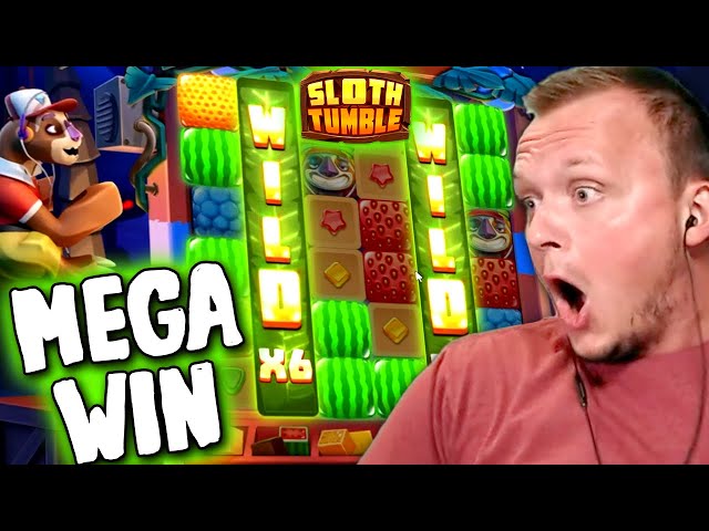 MEGA WIN ! 🌟💥 Slotspinner Strikes Gold on 'Sloth Tumble' Slot Machine!