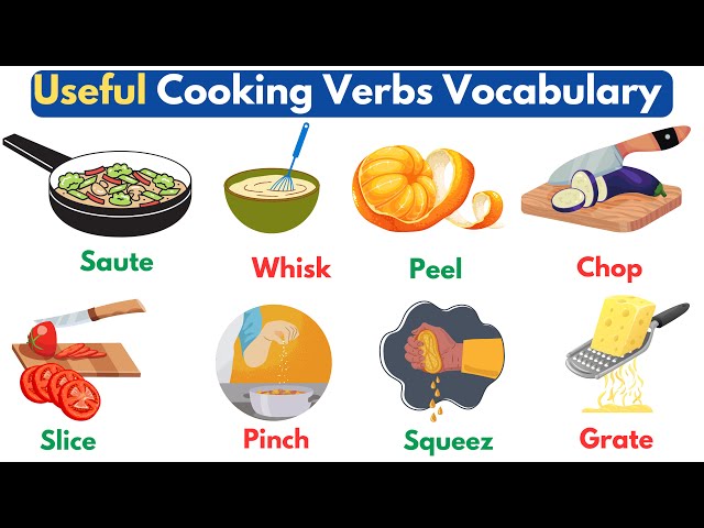 Cooking Verbs In English | Cooking Verbs Vocabulary | English Vocabulary