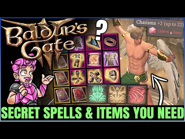 Baldur's Gate 3 - 3 NEW SPELLS & +2 ABILITY SCORE - 12 OP Items, Weapons & Armor - Best Gear Guide!