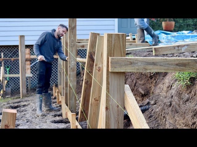 Build a Retaining Wall: Bracing the Poles [Part 1]