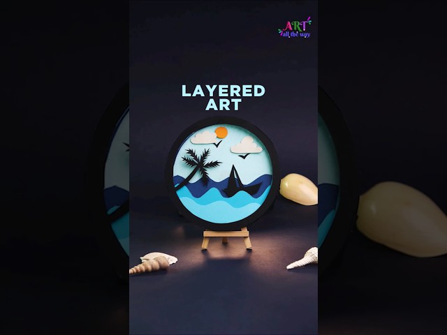 Layered Art #ventunoart #diy #craftideas #craft #diycraft #shortsfeed #shortvideo #shortsyoutube