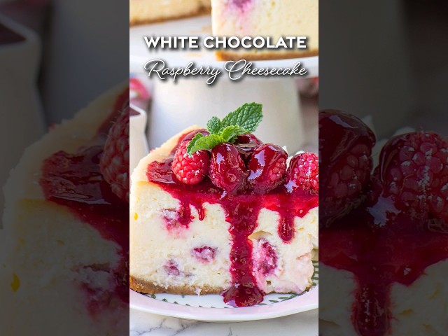 White Chocolate Raspberry Cheesecake #shorts
