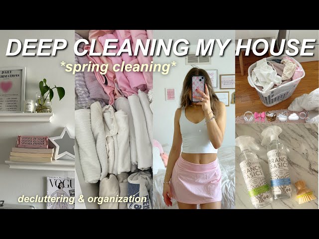 SPRING CLEAN WITH ME 🧺 whole house deep cleaning and organization