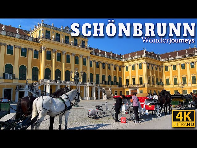 Schonbrunn Palace: Walking Tour in 4K. Inside & Gardens with Captions