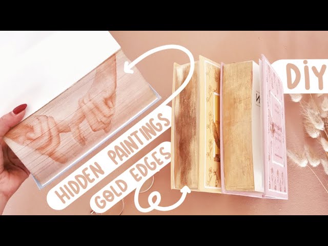 DIY Fore edge PAINTING - How to make a painting hidden with gold on the border of your book