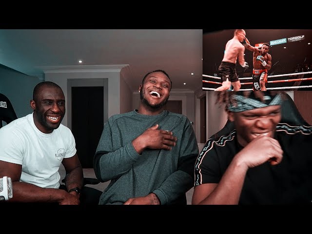 KSI Reacts To My 2nd Professional Fight KO!