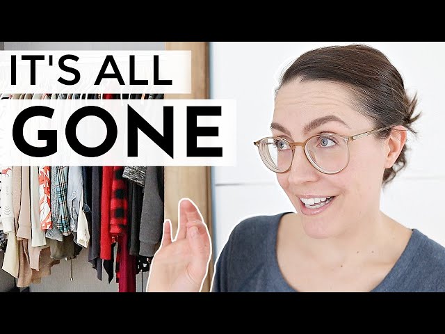 95% IS GONE, but I'm Decluttering Clothes AGAIN? | Before & After MINIMALIST WARDROBE Declutter 2022
