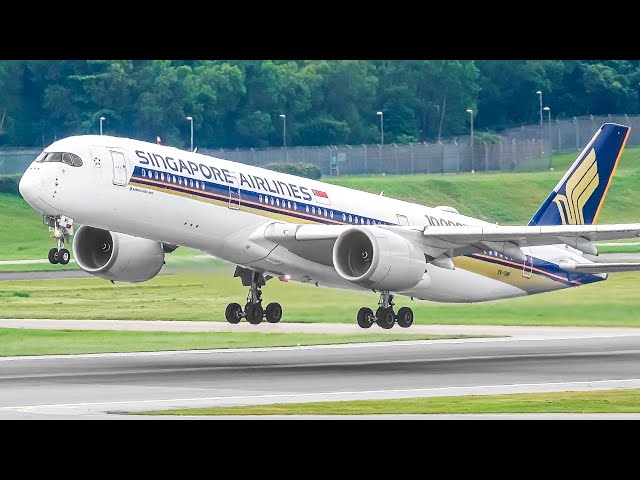 20 MINUTES of VERY UP CLOSE TAKEOFFS & LANDINGS | Singapore Changi Airport Plane Spotting [SIN/WSSS]