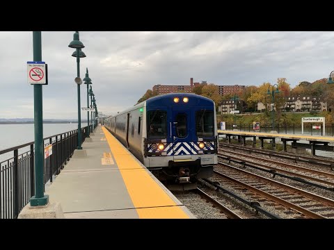 Metro-North railroad train, and Amtrak train Scarborough