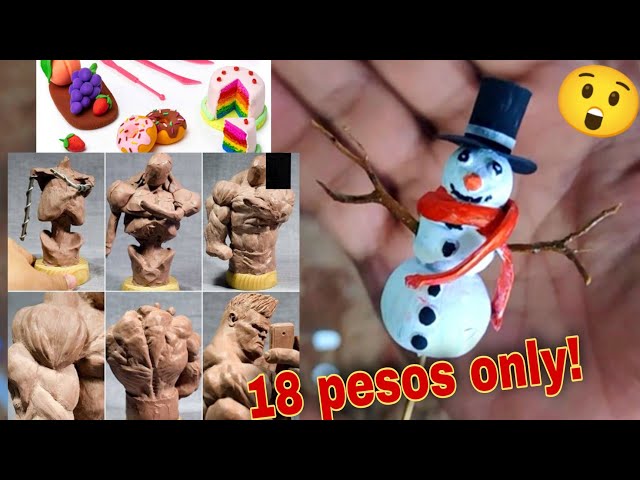 Cheapest Clay Sculpture Tutorial | Snowman | Modeling Reusable Clay