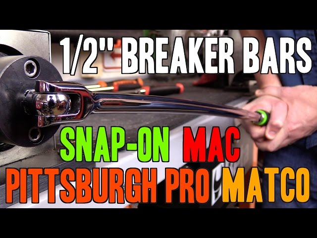 Snap-on -VS- Mac -VS- Matco -VS- Pittsburgh Pro (Harbor Freight) - 1/2" Breaker Bars (MADE IN USA)