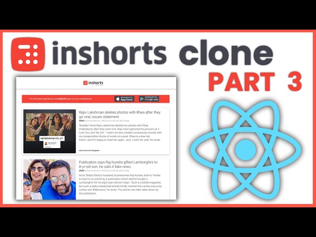 News App in React JS [ PART 3 ] | Inshorts clone | Workshop Day 6 | Material UI | Newsapi