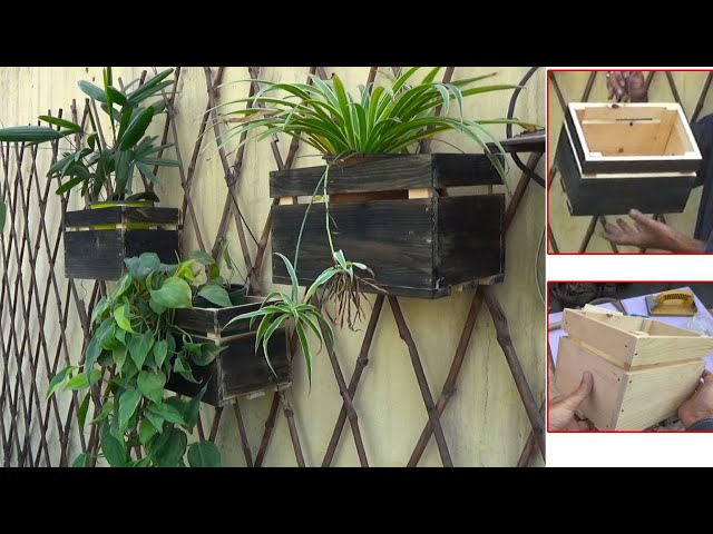 How to make wooden planter | planter boxes for wall | wall hanging designs, DIY wooden planters