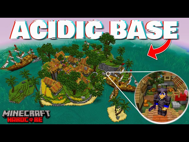 Surviving 24 Hours on ACIDIC ISLAND in this Minecraft Server! | Part1