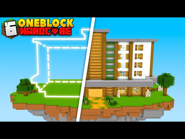 I Built a VILLAGER MANSION on ONE BLOCK Minecraft