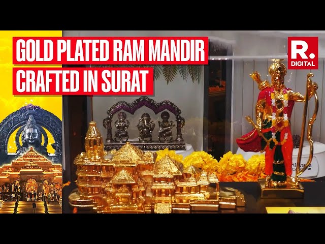 Surat jeweller crafts stunning gold-plated replica of Ayodhya's Ram Temple