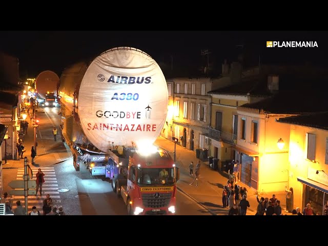 Transport des letzten A380 Rumpfs nach Toulouse (2020)