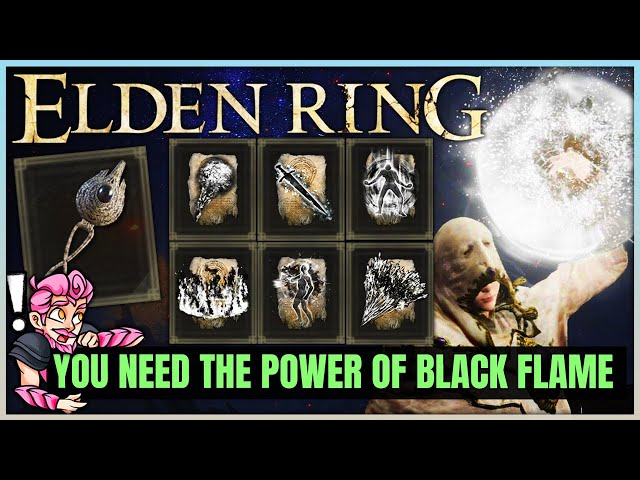 How to Get All 6 POWERFUL Black Flame Incantations - Health MELTING Build & Location- Elden Ring!