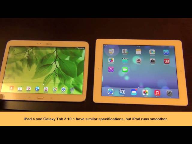 Samsung Galaxy Tab 3 10.1 VS iPad 4: Full Comparison
