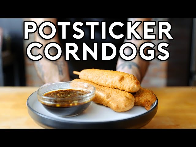 Making Corndogs Using Potstickers and Scallion Pancakes | What's in the Fridge?