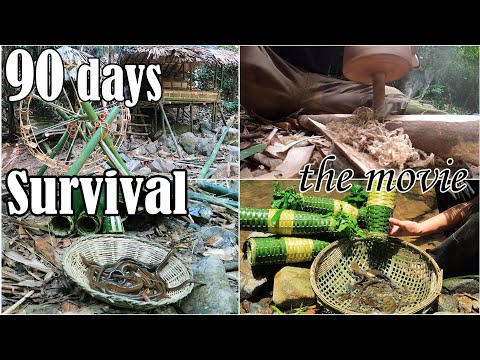 90 Day Survival Challenge - Bushcraft Skills: Survival Alone In The Rainforest