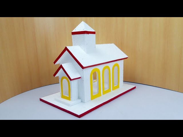 How To Make DIY Gingerbread House From Thermocol | House From Thermocol | Santa House From Thermocol