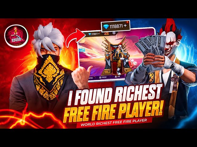 1 CRORE RUPEES TOP UP IN FREE FIRE 😱| I found free fire RICHEST Player 🤯