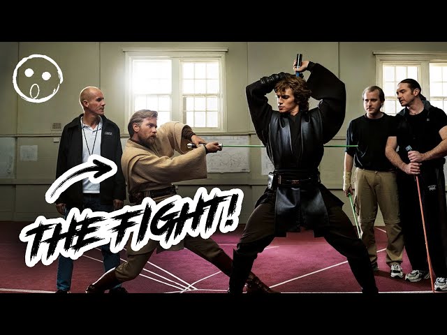 INCREDIBLE Fight Training With Hayden Christensen (Darth Vader) And Ewan McGregor (Obi-Wan-Kenobi)