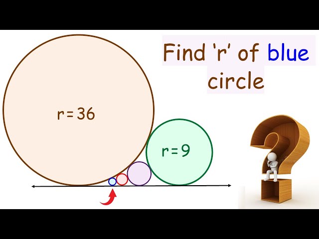 102) Series of circles . . Short formula to find radius.