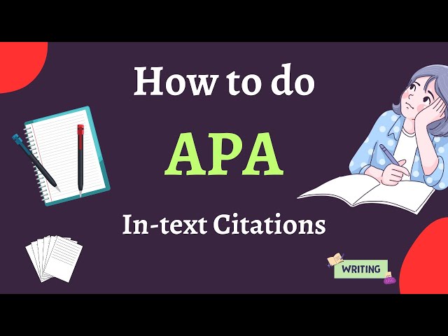How to do APA 7 in-text citation