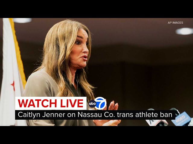 LIVE | Caitlyn Jenner gives remarks supporting Nassau County's ban on female transgender athletes
